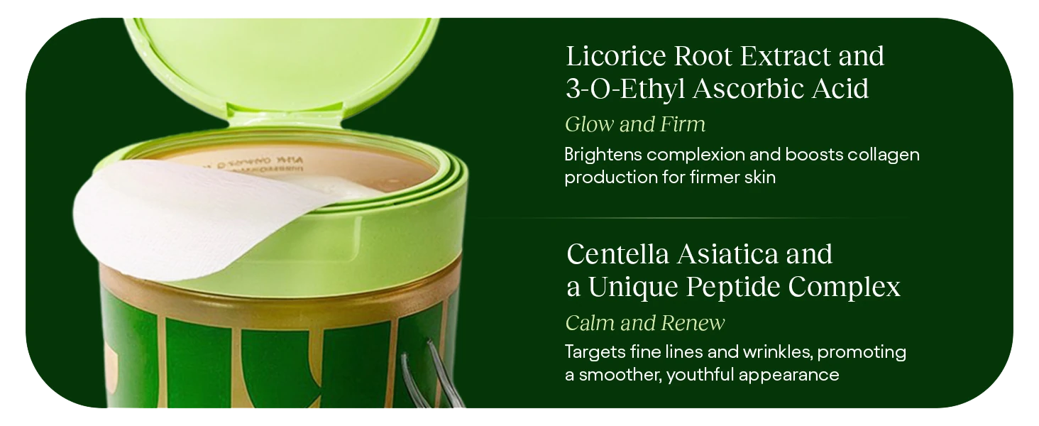 Product Container and Ingredients - Licorice Root Extract, 3-O-Ethyl Ascorbic Acid, Centella Asiatica